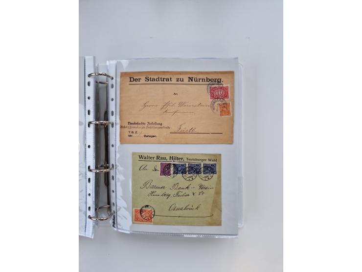 1920/23, umfangreiche Sammlung mit über 4600 Briefen, Karten und Ganzsachen. Dabei interessante Frankaturen, Blockeinheiten, 