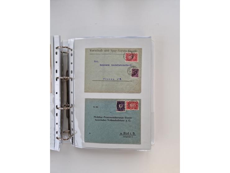 1920/23, umfangreiche Sammlung mit über 4600 Briefen, Karten und Ganzsachen. Dabei interessante Frankaturen, Blockeinheiten, 