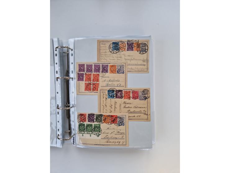 1920/23, umfangreiche Sammlung mit über 4600 Briefen, Karten und Ganzsachen. Dabei interessante Frankaturen, Blockeinheiten, 