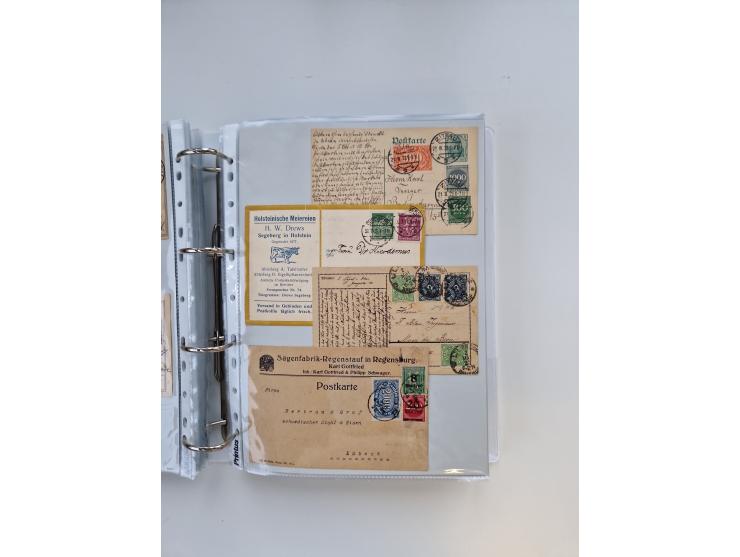 1920/23, umfangreiche Sammlung mit über 4600 Briefen, Karten und Ganzsachen. Dabei interessante Frankaturen, Blockeinheiten, 