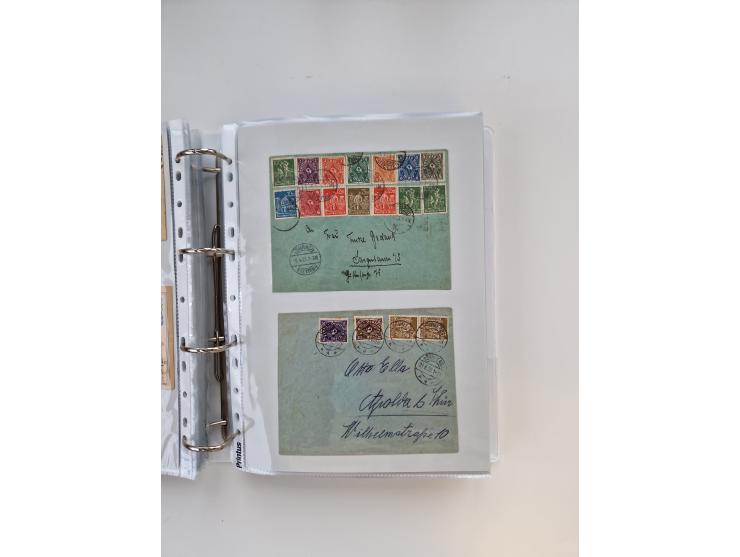 1920/23, umfangreiche Sammlung mit über 4600 Briefen, Karten und Ganzsachen. Dabei interessante Frankaturen, Blockeinheiten, 