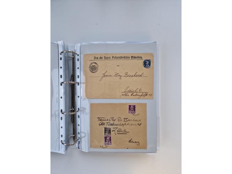 1920/23, umfangreiche Sammlung mit über 4600 Briefen, Karten und Ganzsachen. Dabei interessante Frankaturen, Blockeinheiten, 