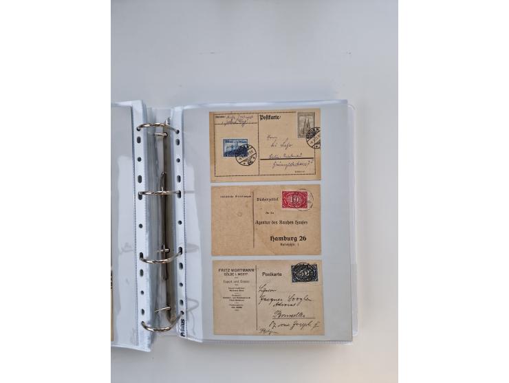 1920/23, umfangreiche Sammlung mit über 4600 Briefen, Karten und Ganzsachen. Dabei interessante Frankaturen, Blockeinheiten, 