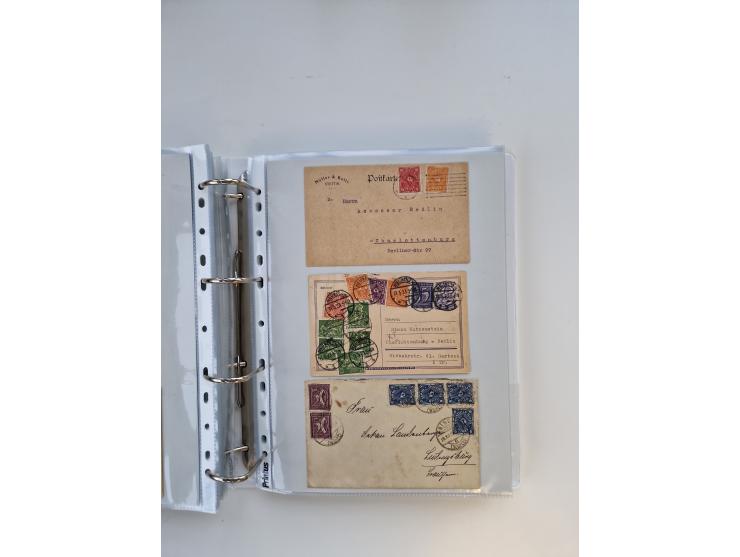 1920/23, umfangreiche Sammlung mit über 4600 Briefen, Karten und Ganzsachen. Dabei interessante Frankaturen, Blockeinheiten, 