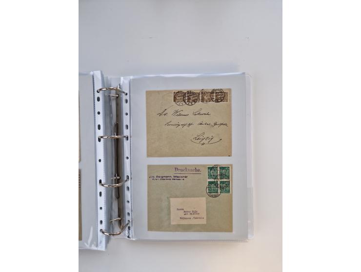 1920/23, umfangreiche Sammlung mit über 4600 Briefen, Karten und Ganzsachen. Dabei interessante Frankaturen, Blockeinheiten, 
