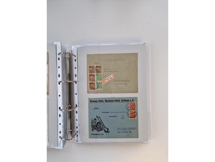 1920/23, umfangreiche Sammlung mit über 4600 Briefen, Karten und Ganzsachen. Dabei interessante Frankaturen, Blockeinheiten, 