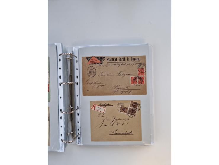 1920/23, umfangreiche Sammlung mit über 4600 Briefen, Karten und Ganzsachen. Dabei interessante Frankaturen, Blockeinheiten, 