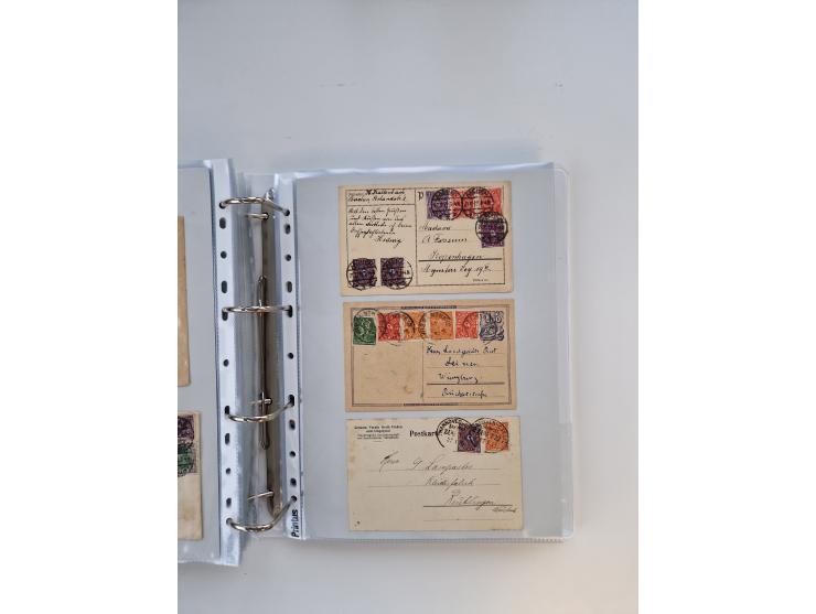 1920/23, umfangreiche Sammlung mit über 4600 Briefen, Karten und Ganzsachen. Dabei interessante Frankaturen, Blockeinheiten, 