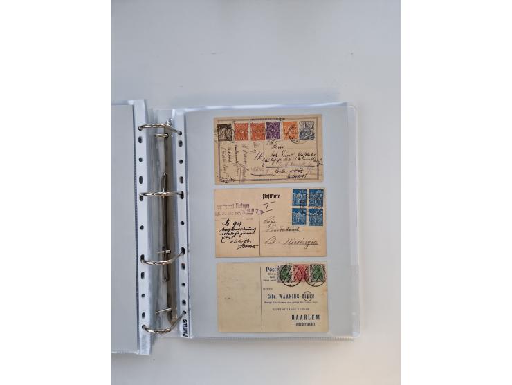 1920/23, umfangreiche Sammlung mit über 4600 Briefen, Karten und Ganzsachen. Dabei interessante Frankaturen, Blockeinheiten, 