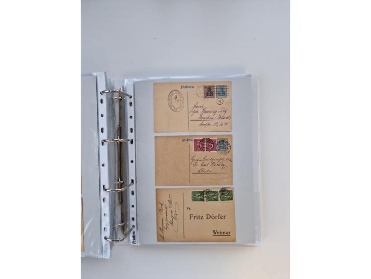 1920/23, umfangreiche Sammlung mit über 4600 Briefen, Karten und Ganzsachen. Dabei interessante Frankaturen, Blockeinheiten, 
