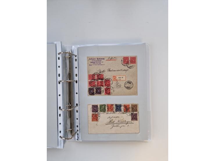 1920/23, umfangreiche Sammlung mit über 4600 Briefen, Karten und Ganzsachen. Dabei interessante Frankaturen, Blockeinheiten, 