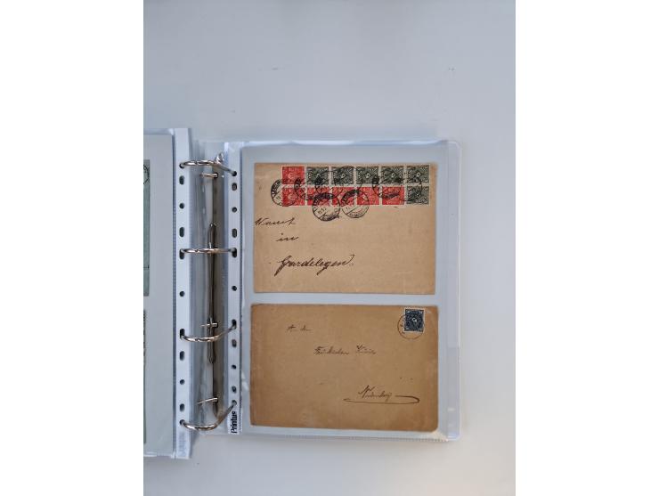 1920/23, umfangreiche Sammlung mit über 4600 Briefen, Karten und Ganzsachen. Dabei interessante Frankaturen, Blockeinheiten, 