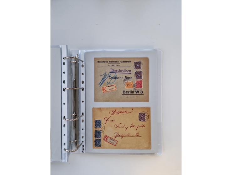 1920/23, umfangreiche Sammlung mit über 4600 Briefen, Karten und Ganzsachen. Dabei interessante Frankaturen, Blockeinheiten, 