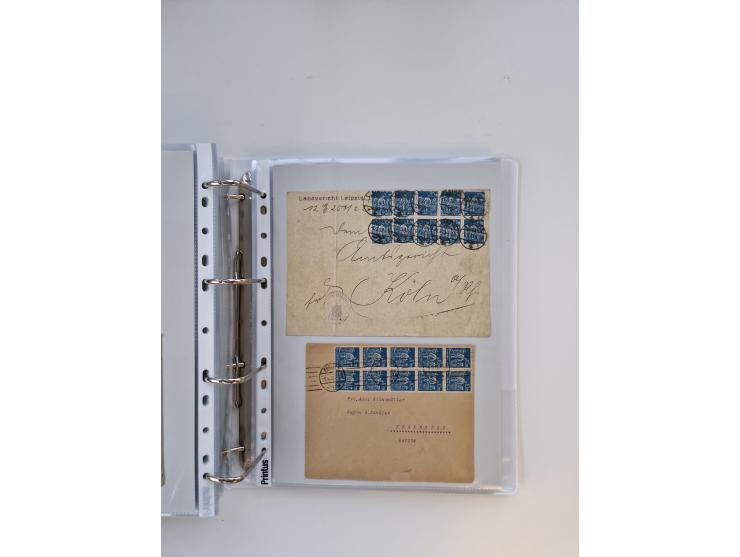 1920/23, umfangreiche Sammlung mit über 4600 Briefen, Karten und Ganzsachen. Dabei interessante Frankaturen, Blockeinheiten, 
