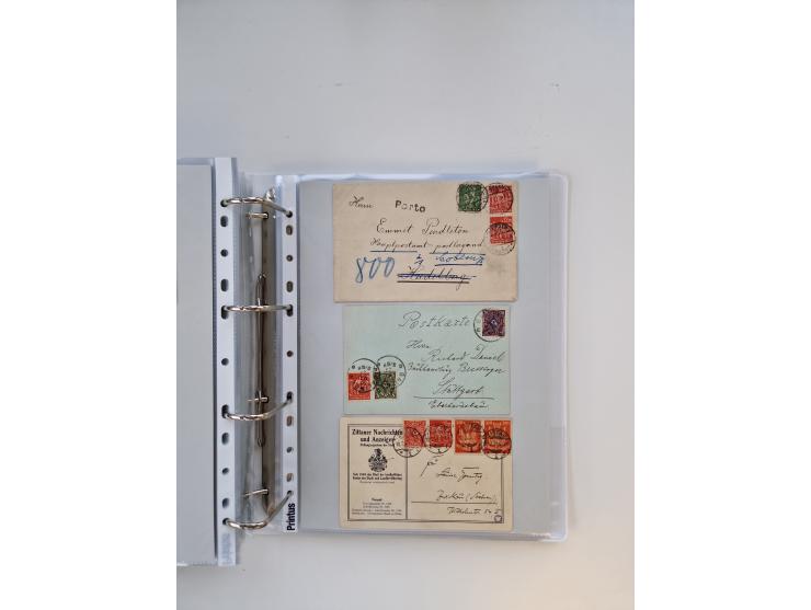 1920/23, umfangreiche Sammlung mit über 4600 Briefen, Karten und Ganzsachen. Dabei interessante Frankaturen, Blockeinheiten, 