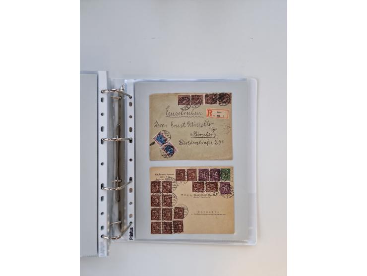 1920/23, umfangreiche Sammlung mit über 4600 Briefen, Karten und Ganzsachen. Dabei interessante Frankaturen, Blockeinheiten, 