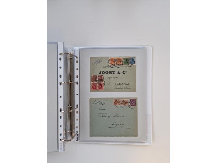 1920/23, umfangreiche Sammlung mit über 4600 Briefen, Karten und Ganzsachen. Dabei interessante Frankaturen, Blockeinheiten, 