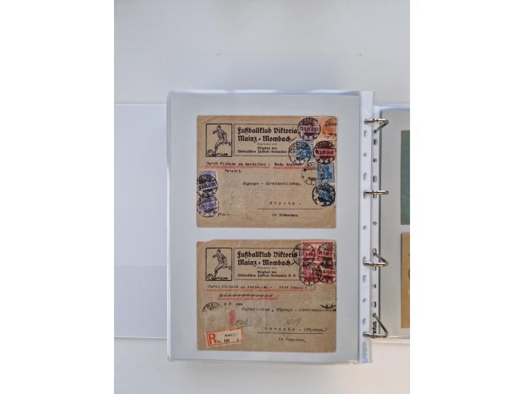 1920/23, umfangreiche Sammlung mit über 4600 Briefen, Karten und Ganzsachen. Dabei interessante Frankaturen, Blockeinheiten, 
