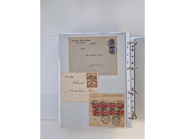 1920/23, umfangreiche Sammlung mit über 4600 Briefen, Karten und Ganzsachen. Dabei interessante Frankaturen, Blockeinheiten, 