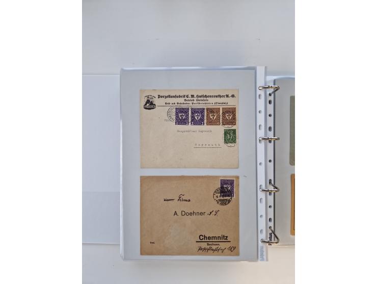 1920/23, umfangreiche Sammlung mit über 4600 Briefen, Karten und Ganzsachen. Dabei interessante Frankaturen, Blockeinheiten, 