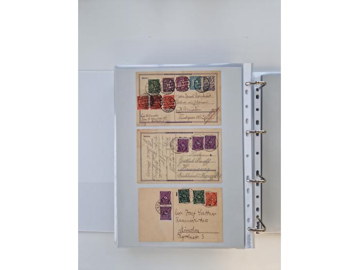 1920/23, umfangreiche Sammlung mit über 4600 Briefen, Karten und Ganzsachen. Dabei interessante Frankaturen, Blockeinheiten, 