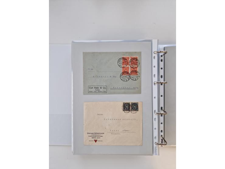 1920/23, umfangreiche Sammlung mit über 4600 Briefen, Karten und Ganzsachen. Dabei interessante Frankaturen, Blockeinheiten, 