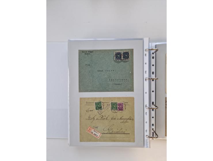 1920/23, umfangreiche Sammlung mit über 4600 Briefen, Karten und Ganzsachen. Dabei interessante Frankaturen, Blockeinheiten, 