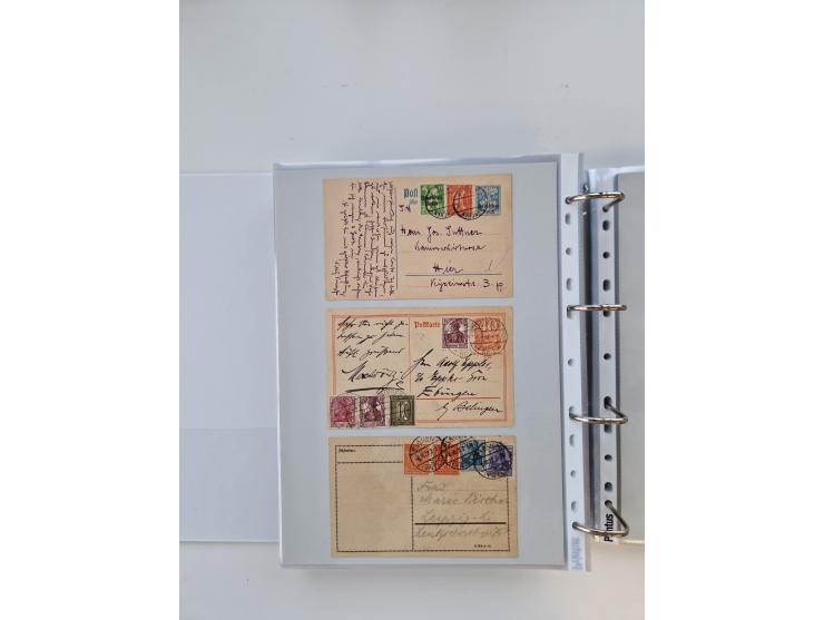 1920/23, umfangreiche Sammlung mit über 4600 Briefen, Karten und Ganzsachen. Dabei interessante Frankaturen, Blockeinheiten, 