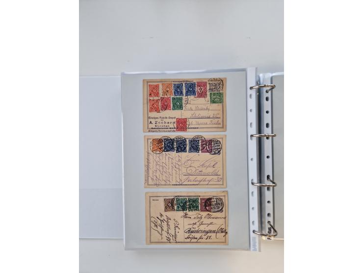 1920/23, umfangreiche Sammlung mit über 4600 Briefen, Karten und Ganzsachen. Dabei interessante Frankaturen, Blockeinheiten, 