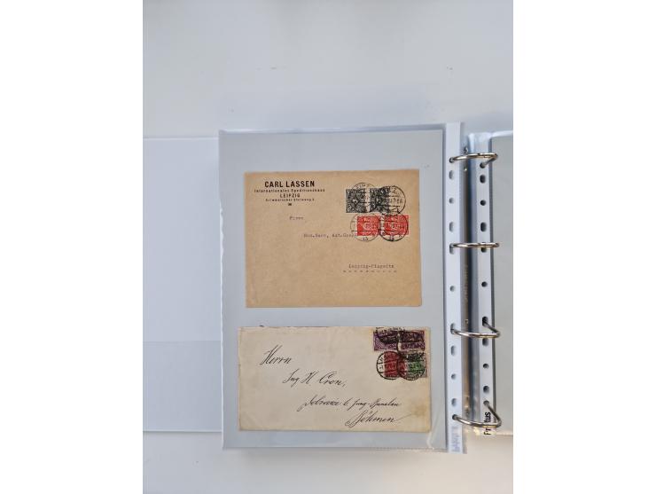 1920/23, umfangreiche Sammlung mit über 4600 Briefen, Karten und Ganzsachen. Dabei interessante Frankaturen, Blockeinheiten, 