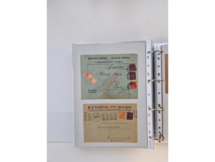 1920/23, umfangreiche Sammlung mit über 4600 Briefen, Karten und Ganzsachen. Dabei interessante Frankaturen, Blockeinheiten, 