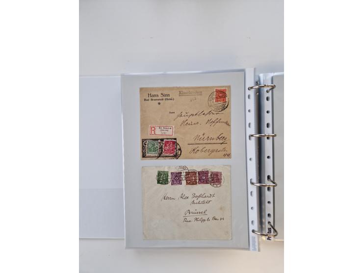 1920/23, umfangreiche Sammlung mit über 4600 Briefen, Karten und Ganzsachen. Dabei interessante Frankaturen, Blockeinheiten, 