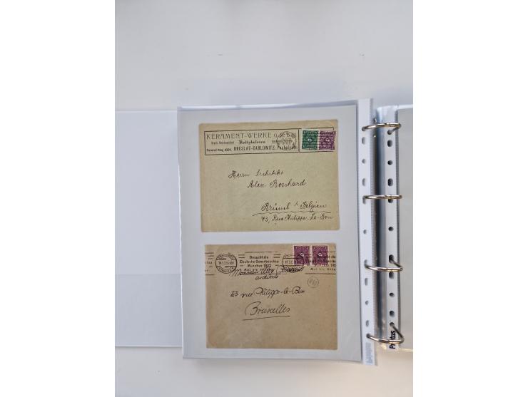 1920/23, umfangreiche Sammlung mit über 4600 Briefen, Karten und Ganzsachen. Dabei interessante Frankaturen, Blockeinheiten, 