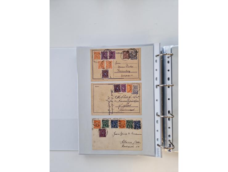 1920/23, umfangreiche Sammlung mit über 4600 Briefen, Karten und Ganzsachen. Dabei interessante Frankaturen, Blockeinheiten, 