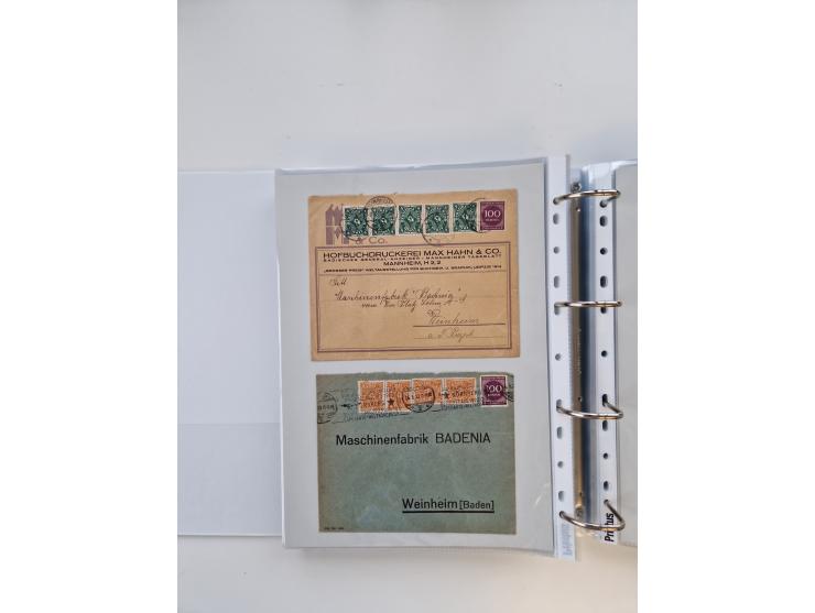 1920/23, umfangreiche Sammlung mit über 4600 Briefen, Karten und Ganzsachen. Dabei interessante Frankaturen, Blockeinheiten, 