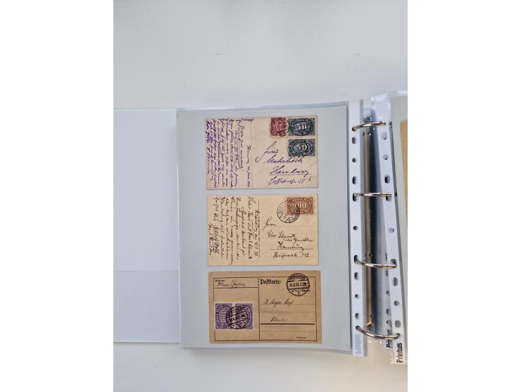 1920/23, umfangreiche Sammlung mit über 4600 Briefen, Karten und Ganzsachen. Dabei interessante Frankaturen, Blockeinheiten, 
