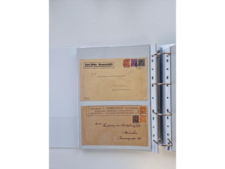 1920/23, umfangreiche Sammlung mit über 4600 Briefen, Karten und Ganzsachen. Dabei interessante Frankaturen, Blockeinheiten, 