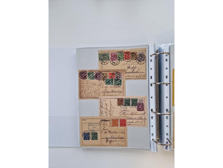 1920/23, umfangreiche Sammlung mit über 4600 Briefen, Karten und Ganzsachen. Dabei interessante Frankaturen, Blockeinheiten, 