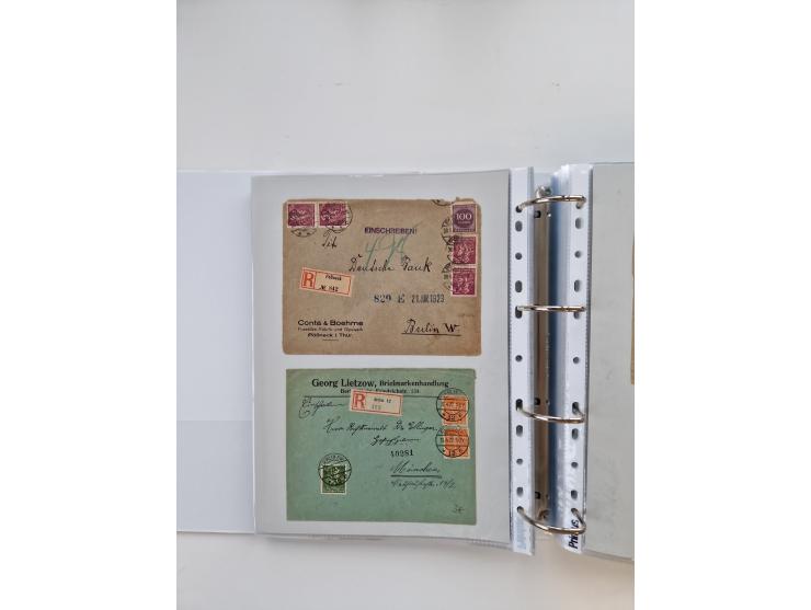 1920/23, umfangreiche Sammlung mit über 4600 Briefen, Karten und Ganzsachen. Dabei interessante Frankaturen, Blockeinheiten, 