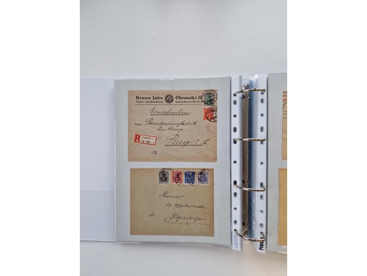 1920/23, umfangreiche Sammlung mit über 4600 Briefen, Karten und Ganzsachen. Dabei interessante Frankaturen, Blockeinheiten, 