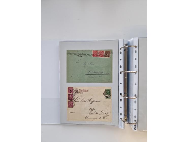 1920/23, umfangreiche Sammlung mit über 4600 Briefen, Karten und Ganzsachen. Dabei interessante Frankaturen, Blockeinheiten, 