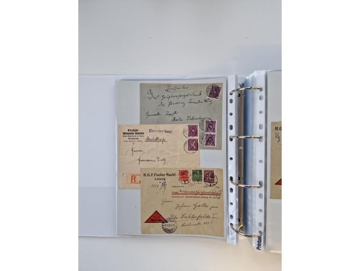 1920/23, umfangreiche Sammlung mit über 4600 Briefen, Karten und Ganzsachen. Dabei interessante Frankaturen, Blockeinheiten, 