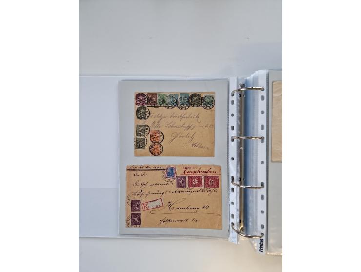 1920/23, umfangreiche Sammlung mit über 4600 Briefen, Karten und Ganzsachen. Dabei interessante Frankaturen, Blockeinheiten, 