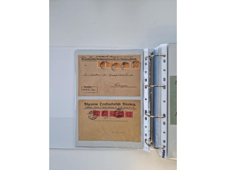 1920/23, umfangreiche Sammlung mit über 4600 Briefen, Karten und Ganzsachen. Dabei interessante Frankaturen, Blockeinheiten, 