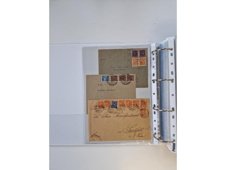 1920/23, umfangreiche Sammlung mit über 4600 Briefen, Karten und Ganzsachen. Dabei interessante Frankaturen, Blockeinheiten, 