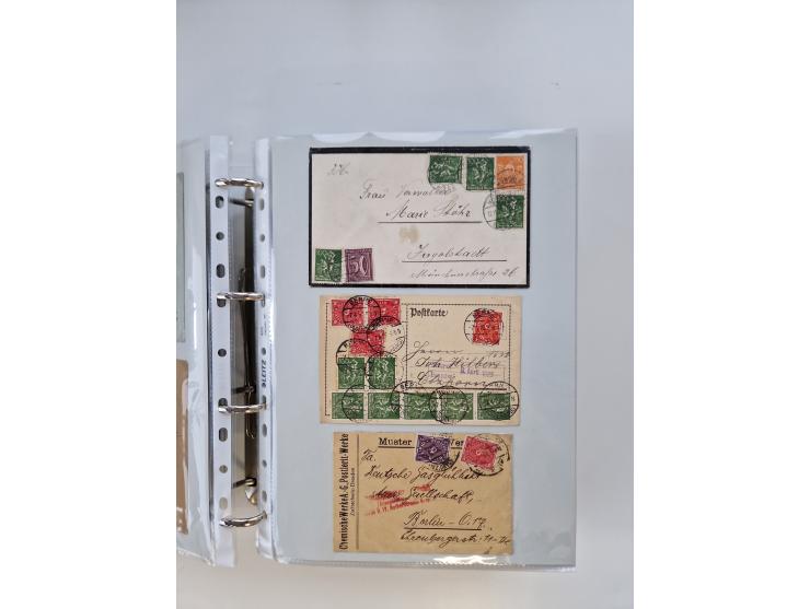 1920/23, umfangreiche Sammlung mit über 4600 Briefen, Karten und Ganzsachen. Dabei interessante Frankaturen, Blockeinheiten, 