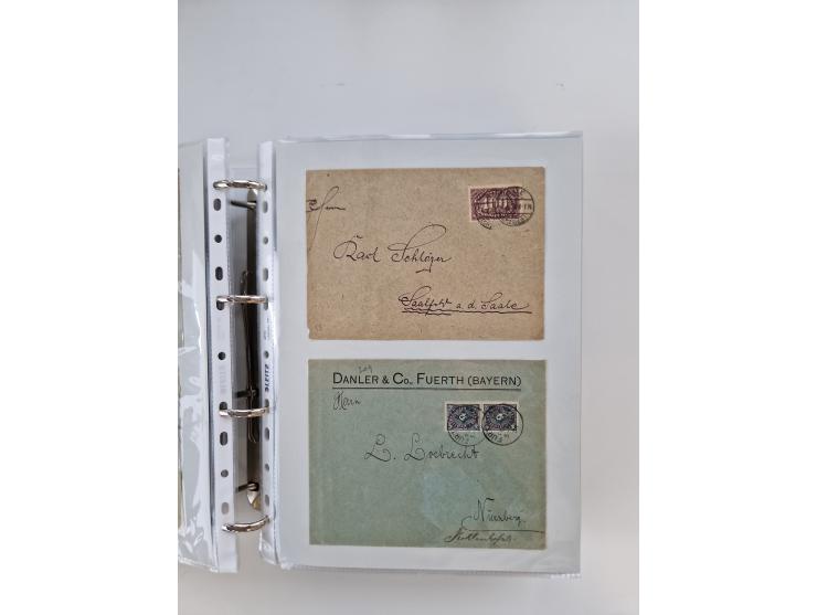 1920/23, umfangreiche Sammlung mit über 4600 Briefen, Karten und Ganzsachen. Dabei interessante Frankaturen, Blockeinheiten, 