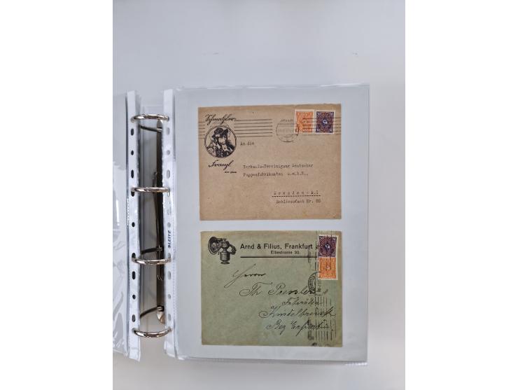1920/23, umfangreiche Sammlung mit über 4600 Briefen, Karten und Ganzsachen. Dabei interessante Frankaturen, Blockeinheiten, 
