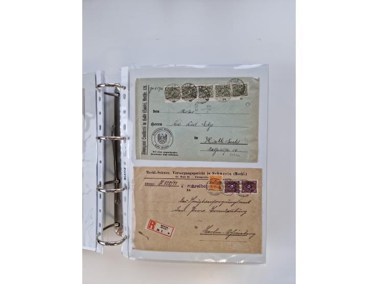 1920/23, umfangreiche Sammlung mit über 4600 Briefen, Karten und Ganzsachen. Dabei interessante Frankaturen, Blockeinheiten, 