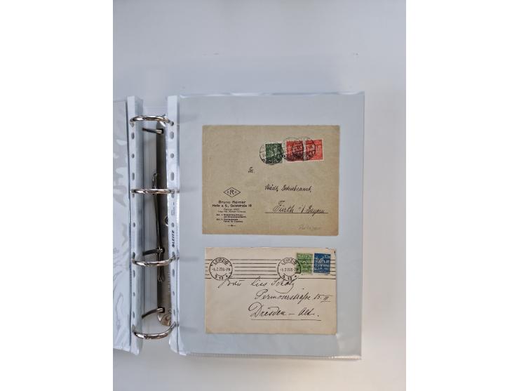 1920/23, umfangreiche Sammlung mit über 4600 Briefen, Karten und Ganzsachen. Dabei interessante Frankaturen, Blockeinheiten, 